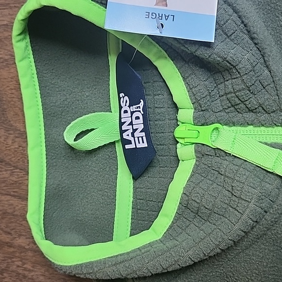 NWT Land's End Men's Grid Fleece Jacket - Picture 5 of 7